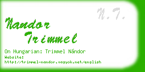 nandor trimmel business card